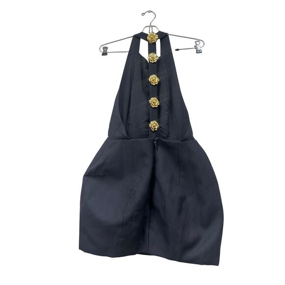 REVOLVE Atoir NWT Black Gold Tiffany Mini Dress Size 2 XS Luxury Birthday Unique - Picture 8 of 15